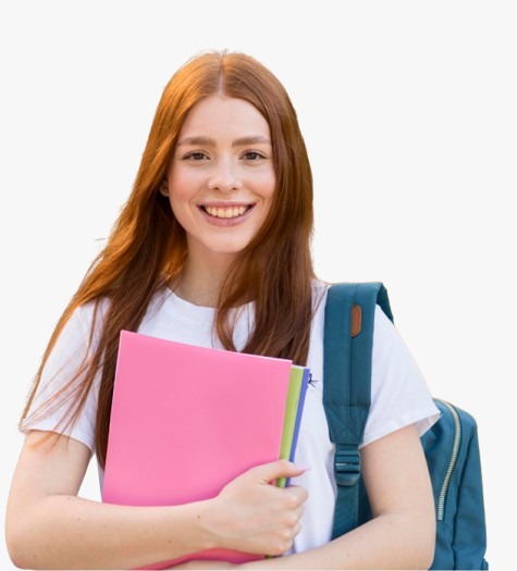 Estudante com caderno